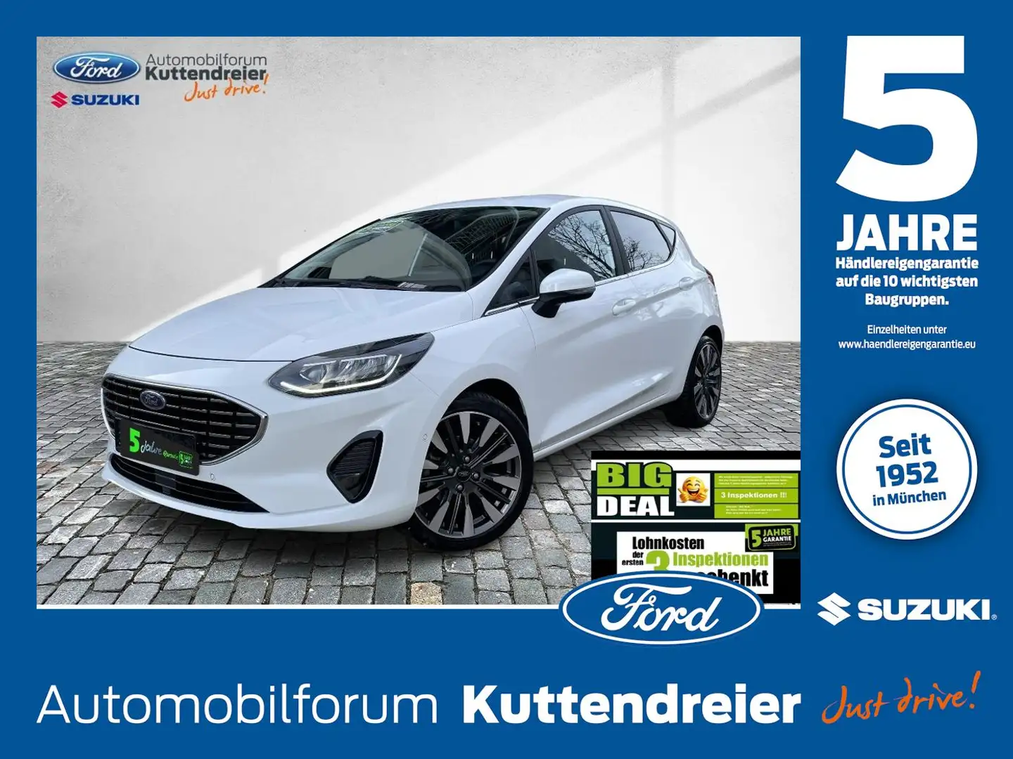 Ford Fiesta Vignale 5tg Navi Kamera Teilleder Sitzh. Weiß - 1