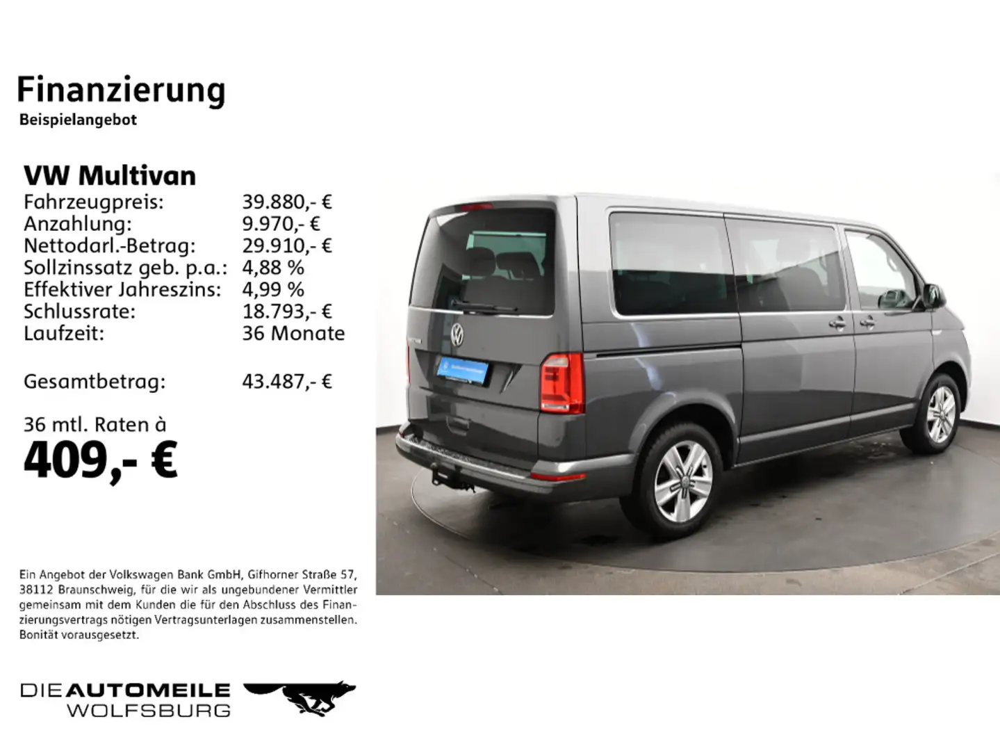 Volkswagen T7 Multivan T 6 Multivan 2.0 TDI Comfortline AHK/Te Grau - 2