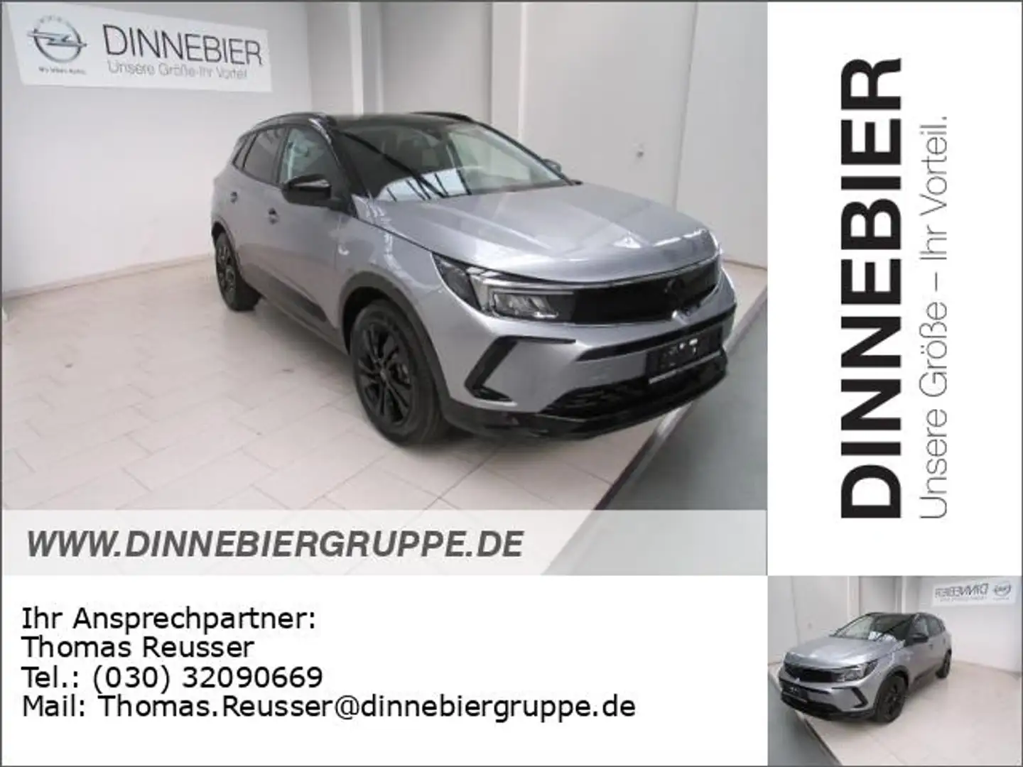 Opel Grandland X GS, 1.2 Direct Injection Turbo 96 kW Silber - 1