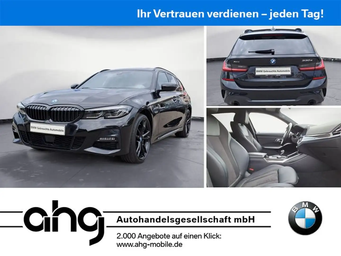 BMW 330 e xDrive Touring M Sport A. Innovationsp. PDC Negro - 1