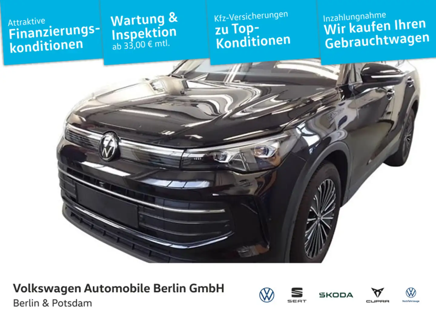 Volkswagen Tiguan 1.5 eTSI DSG Life Navi Stdhz R-Kam AHK Schwarz - 1