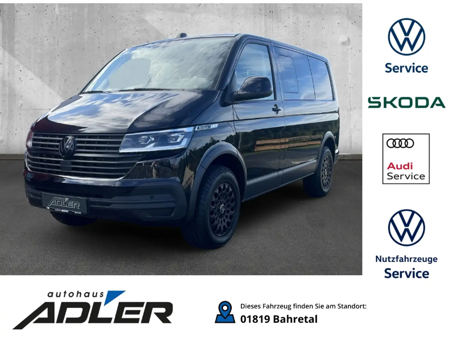 Volkswagen T6.1 Transporter 4MOT 2,0 TDI DSG OFFROAD mit SCHLAFBANK! LKW Zwart - 1