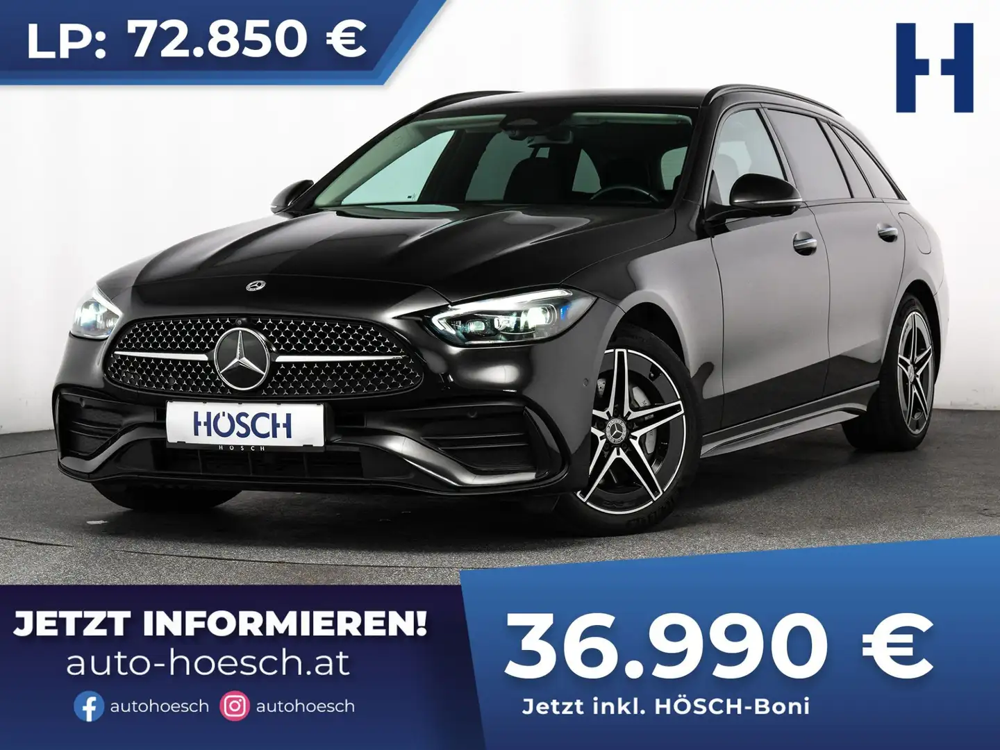 Mercedes-Benz C 300 e T AMG-Line NIGHT PREMIUM DIGITAL 360° Schwarz - 1