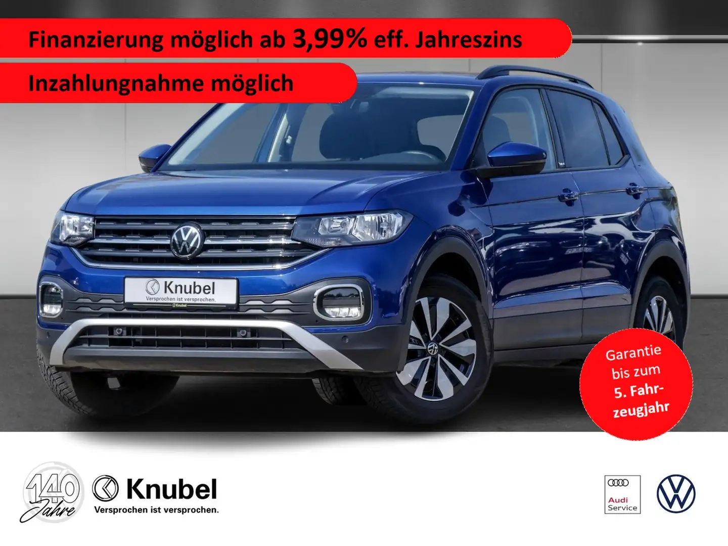Volkswagen T-Cross MOVE 1.0 TSI Navi ACC Climatr. Ganzj.reifen Blu/Azzurro - 1