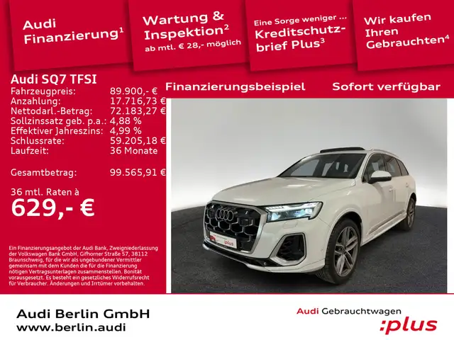 Audi SQ7 tiptr. AHK STDHZG 7.SITZER HUD PANO RFK