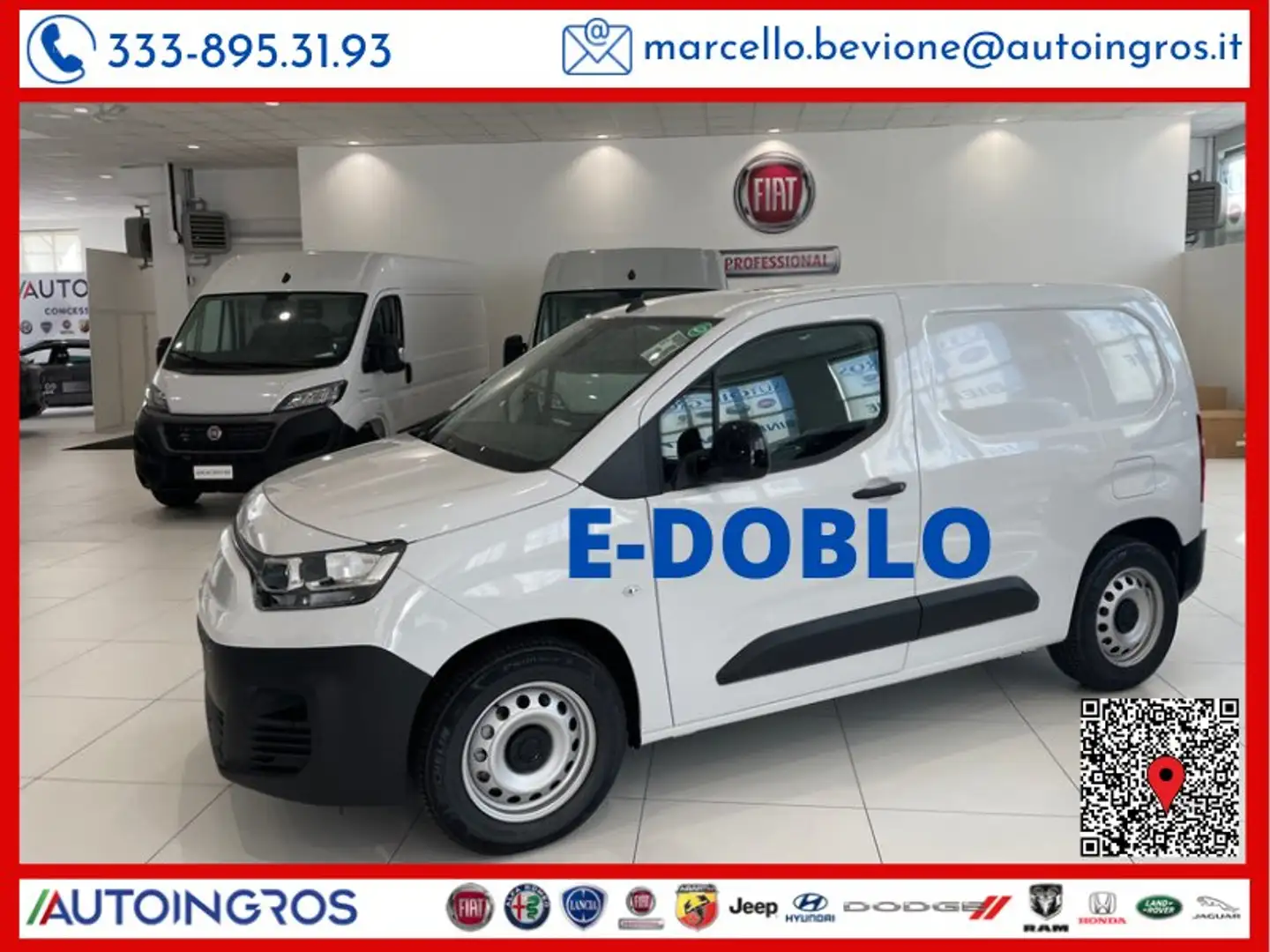 Fiat Doblo e- 50KW PL-TN Bianco - 1