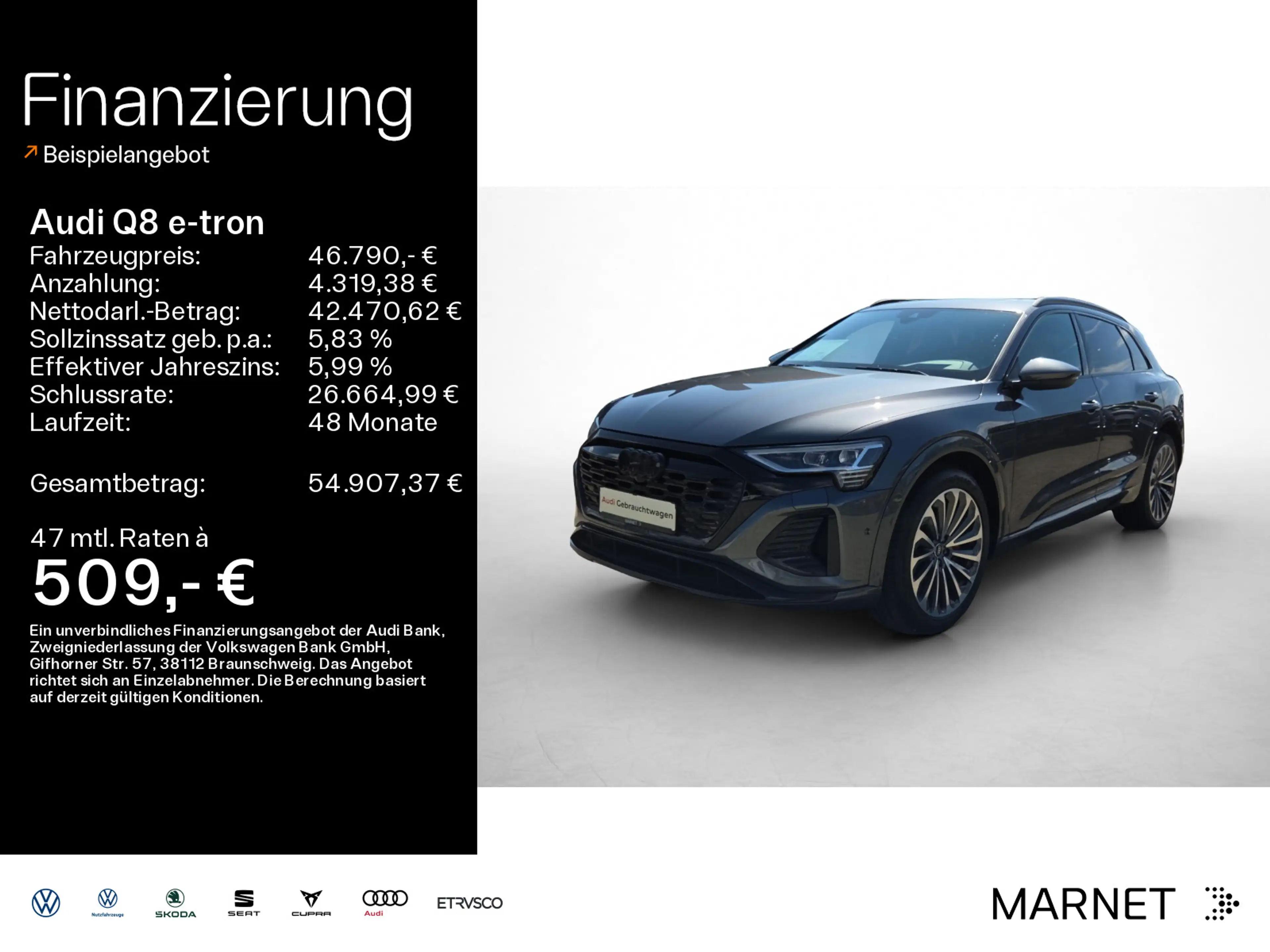Audi Q8 e-tron S line 55 quattro*S line*B&O*Optikpake