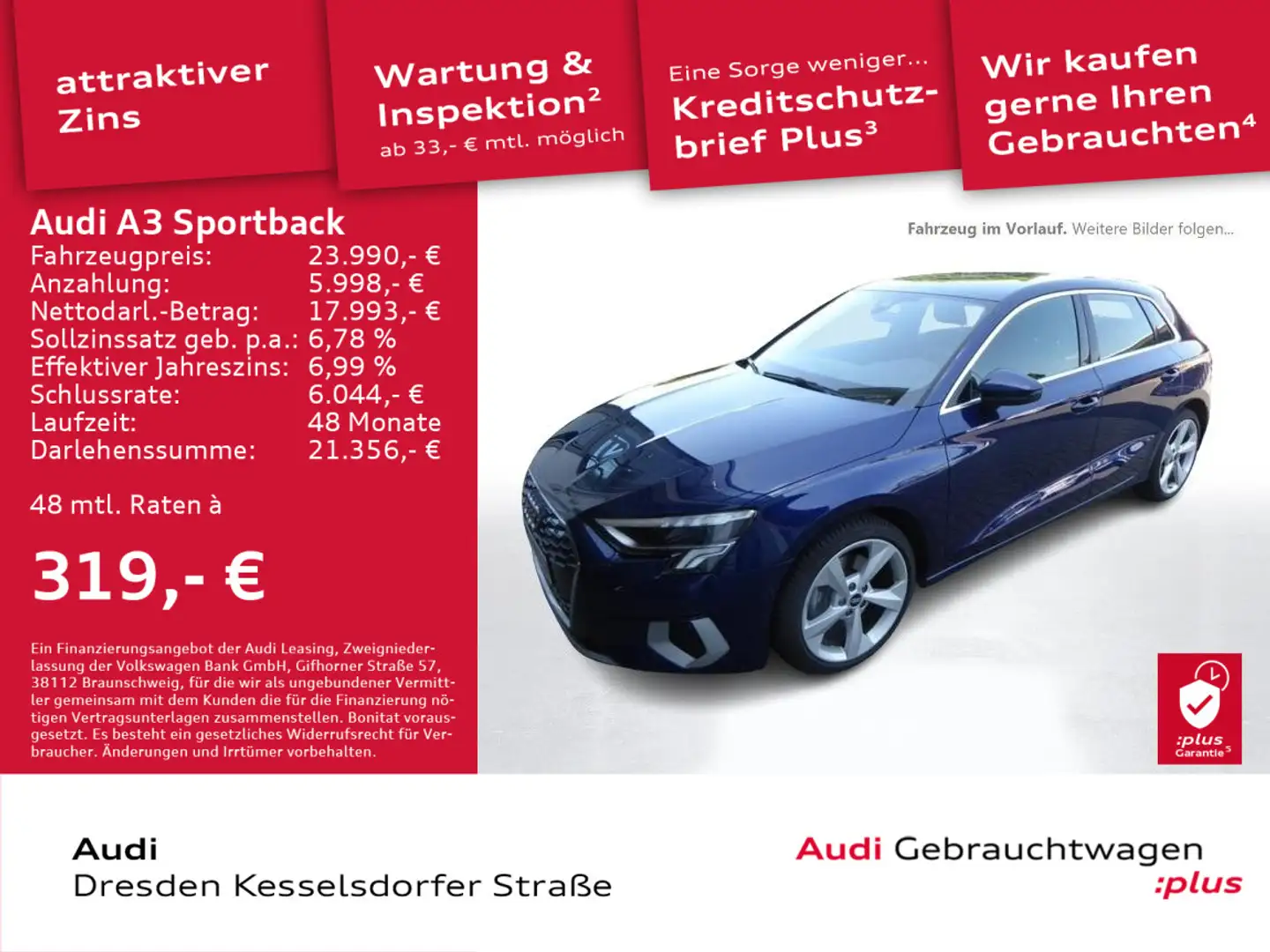 Audi A3 Advanced 35 TFSI 110(150) kW(PS) S Blau - 1