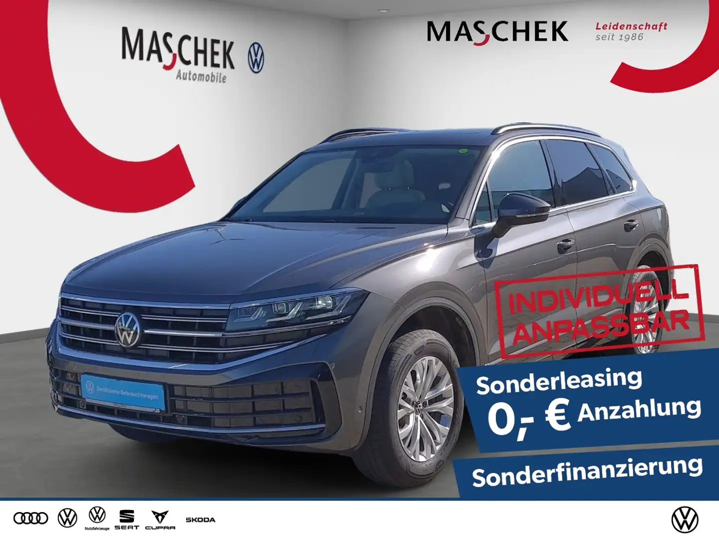 Volkswagen Touareg Elegance 4M 3.0 TDI Anschlussg Pano AHK HUD Grau - 1