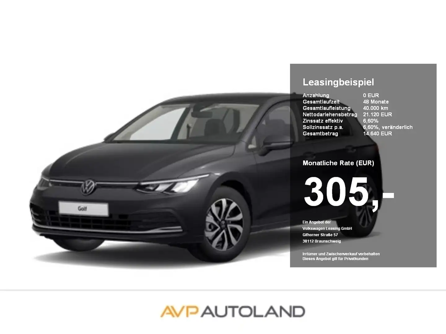 Volkswagen Golf VIII 1.0 eTSI DSG ACTIVE | NAVI | LED | Grijs - 1