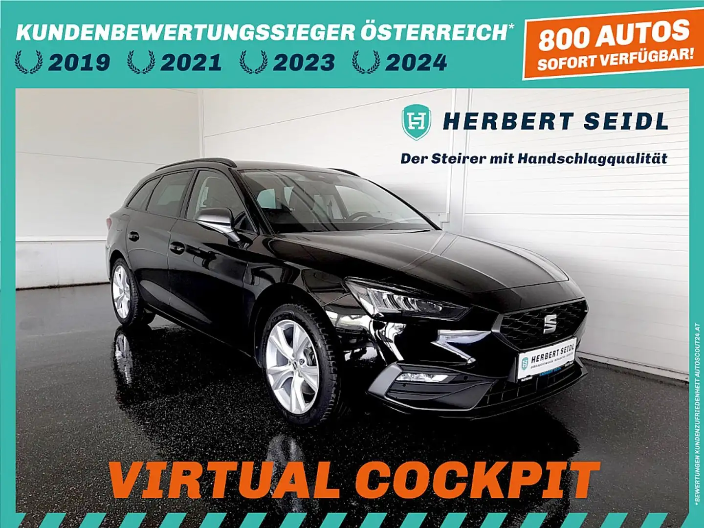 SEAT Leon ST FR-LINE TDI DSG *LED & FERNLICHTASSIST / VIR... Schwarz - 1