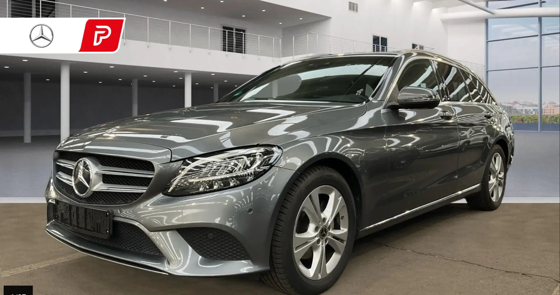 Mercedes-Benz C 200 d T AVANTG. 9G/LED/RFK/E-KLAPPE/SHZ/TEMP/NAVI+DAB Grau - 1