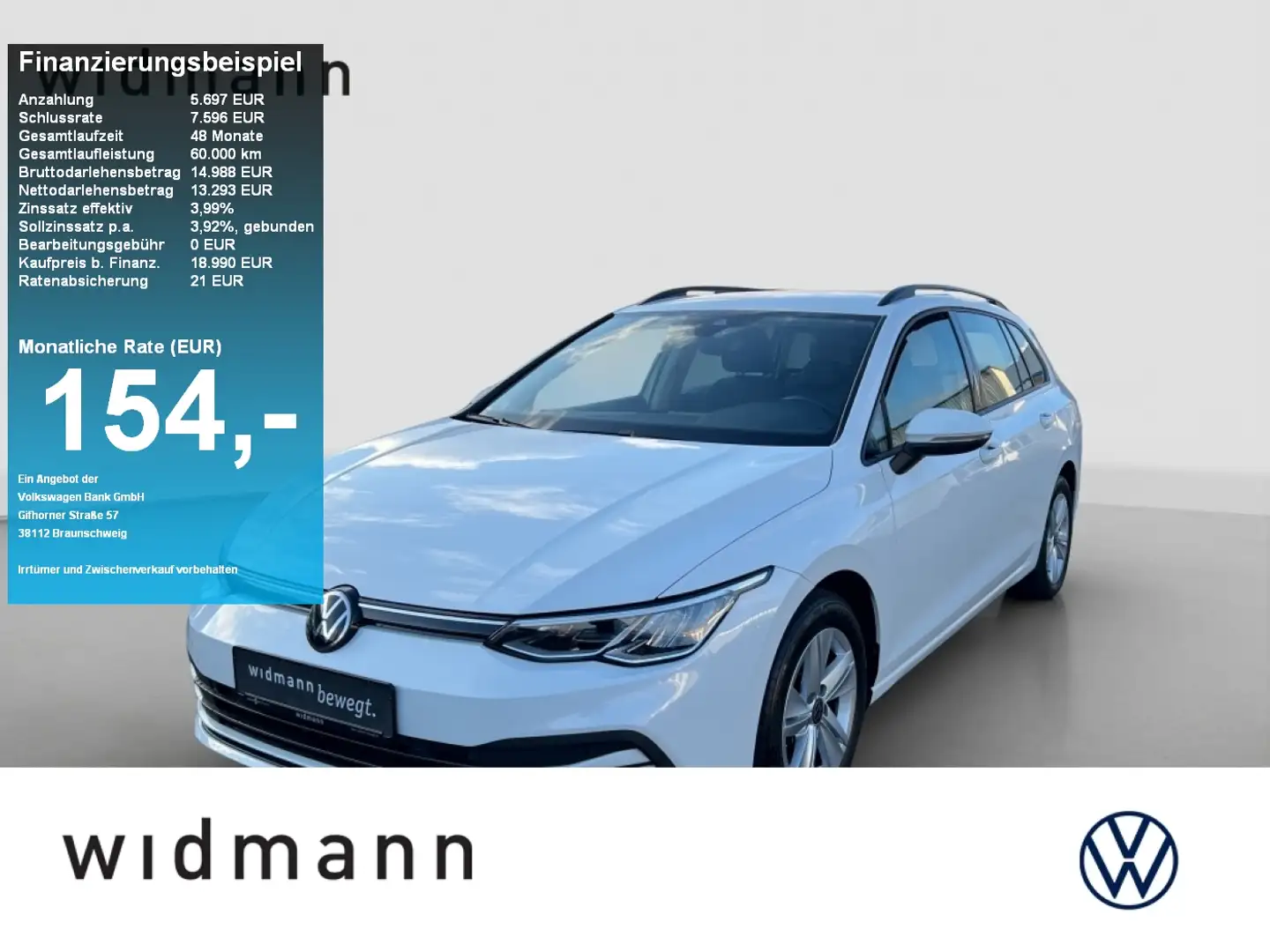 Volkswagen Golf Variant Life 110 PS ACC NAVI APP Bílá - 1