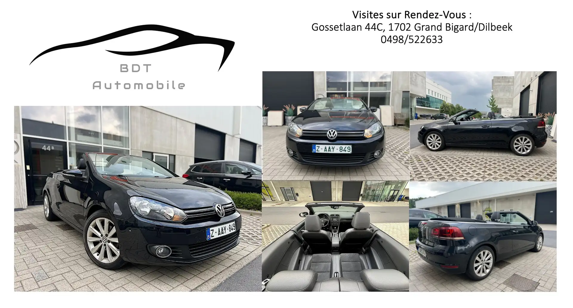 Volkswagen Golf 1.2TSI Cabrio GPS Sièges Chauf. Xénon Cruise Noir - 1