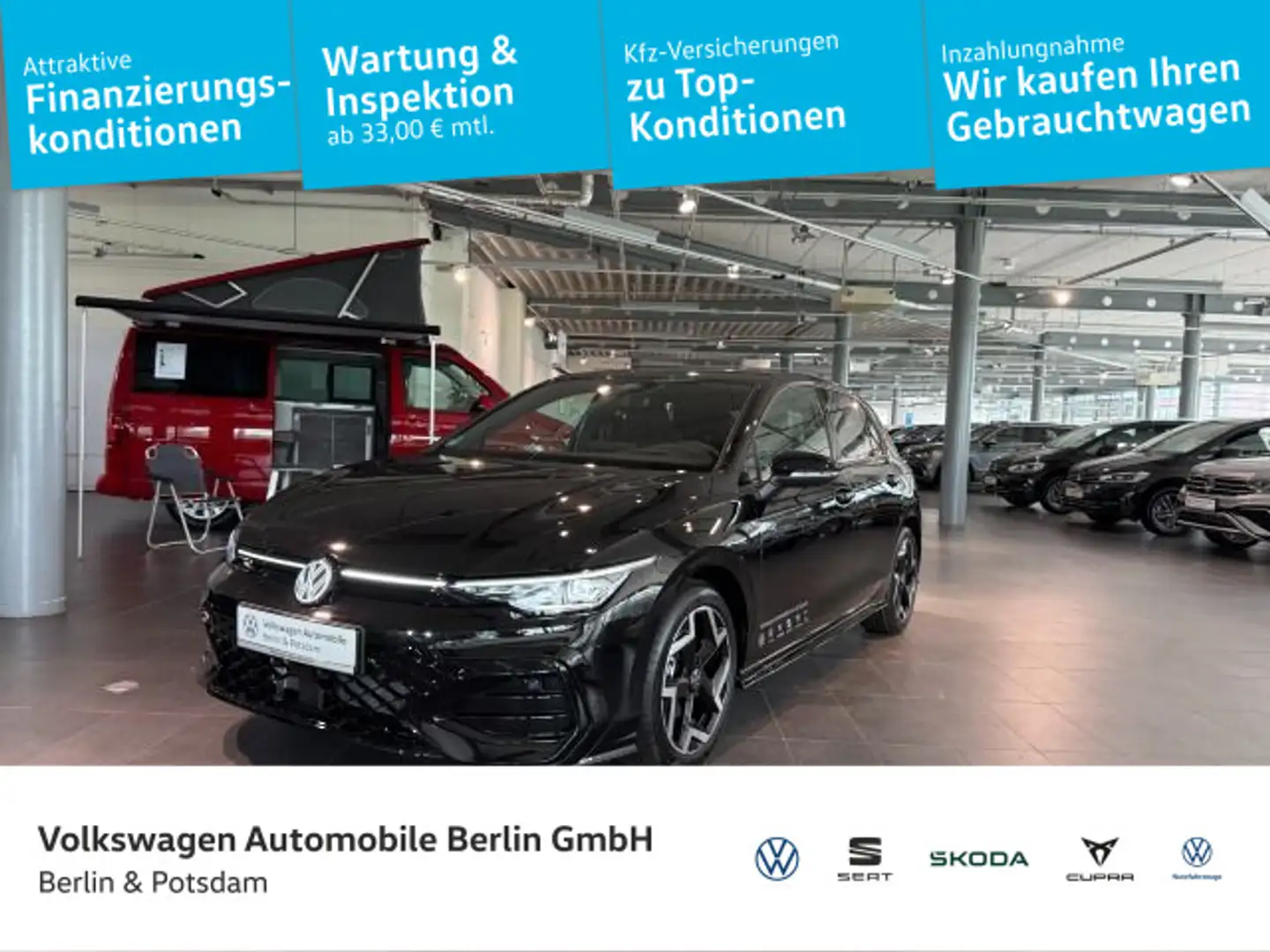 Volkswagen Golf VIII 1.5eTSI DSG R-Line NAVI AHK LED Schwarz - 1