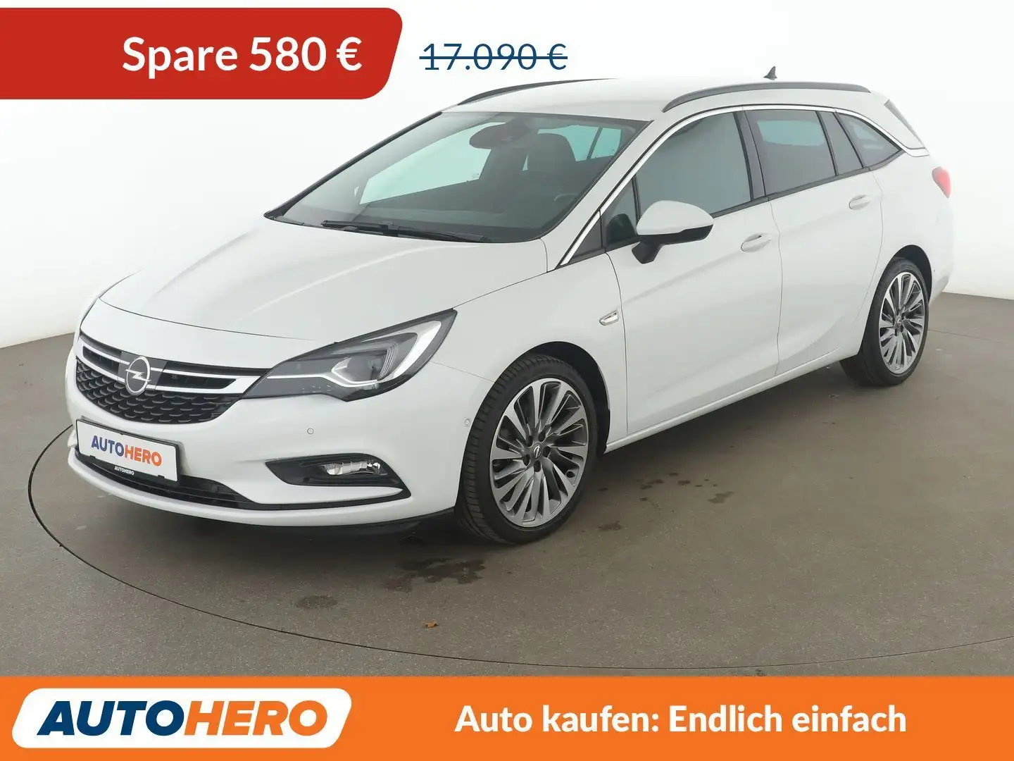Opel Astra 1.6 SIDI Turbo Ultimate Start/Stop Aut.*NAVI*STGHZ Weiß - 1