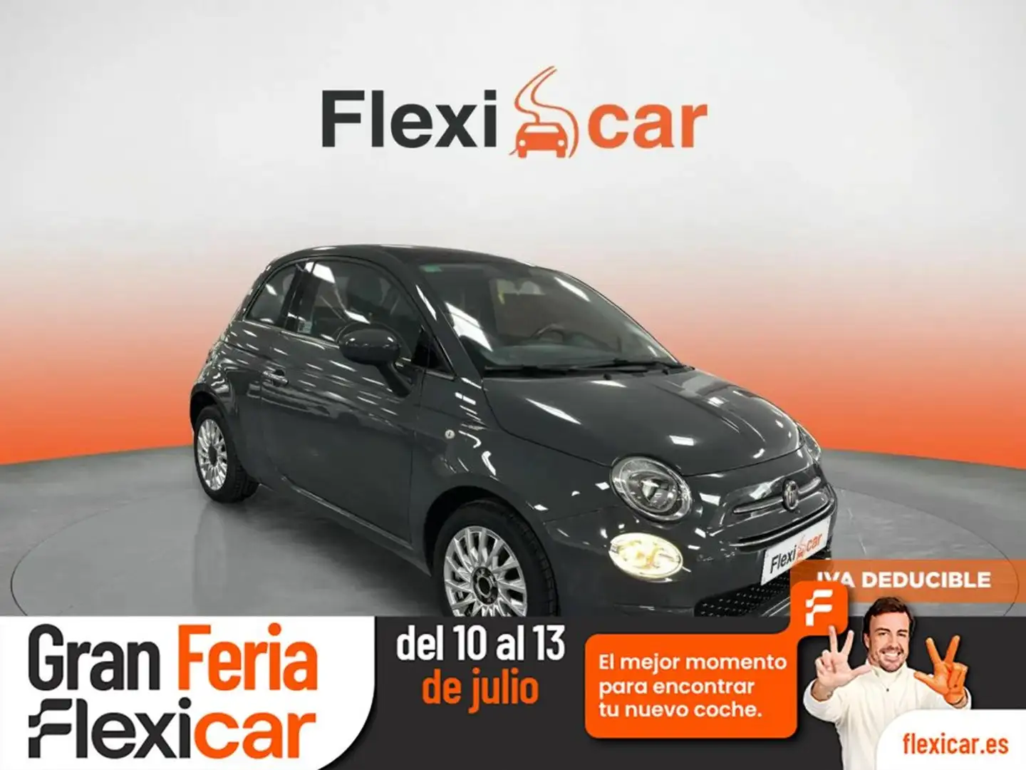 Fiat 500 1.2 Lounge Gris - 1