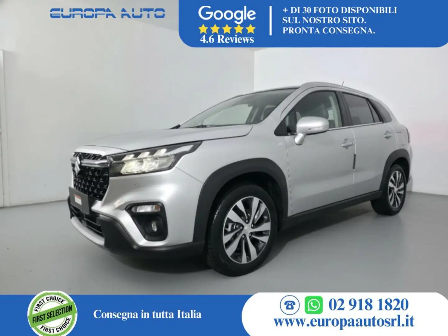 Suzuki S-Cross 1.5 140V Hybrid A/T Starview 4WD *TELECAMERA 360* Argent - 1