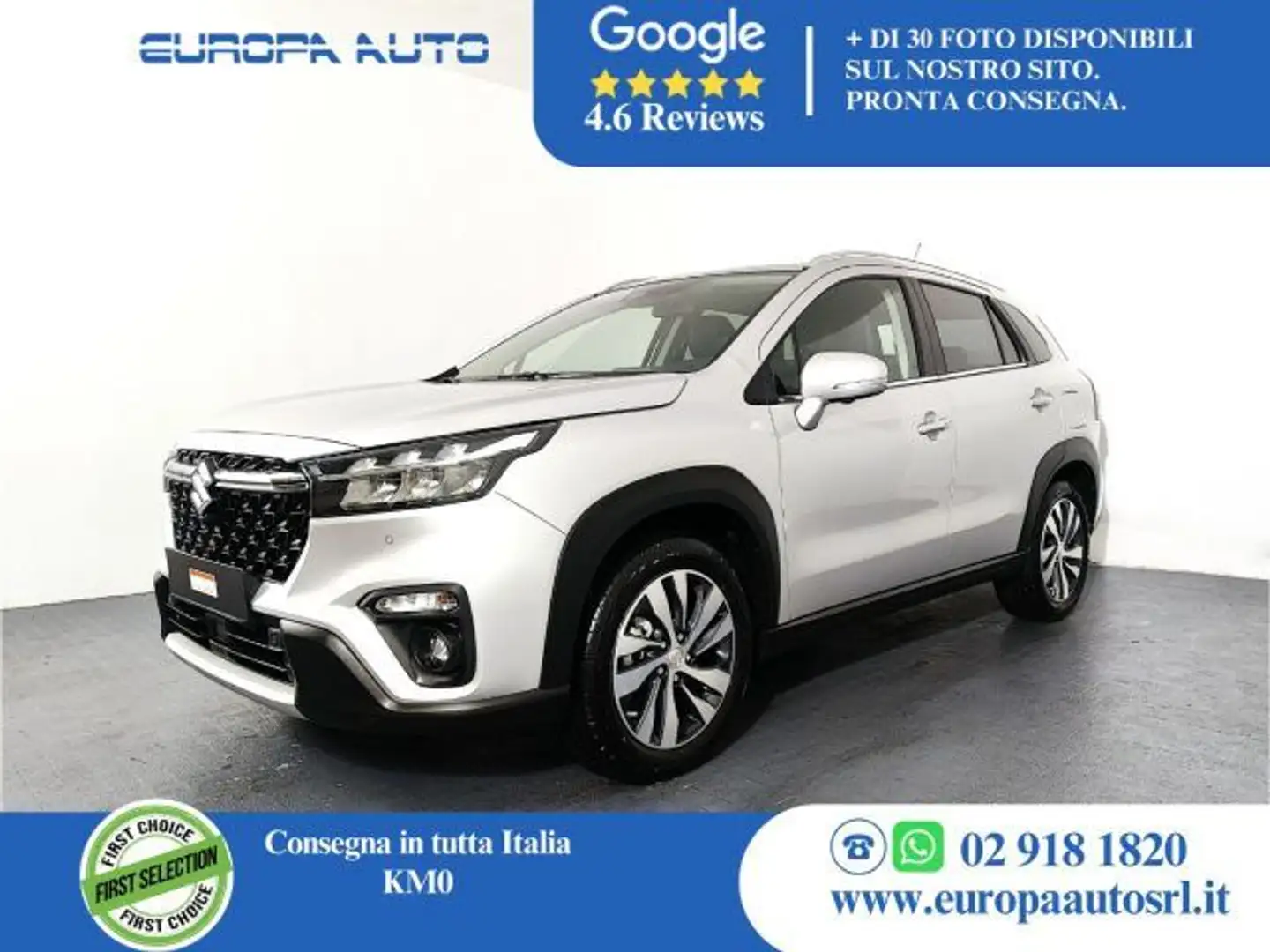 Suzuki S-Cross 1.5 140V Hybrid A/T Starview 4WD *TELECAMERA 360* Argento - 1