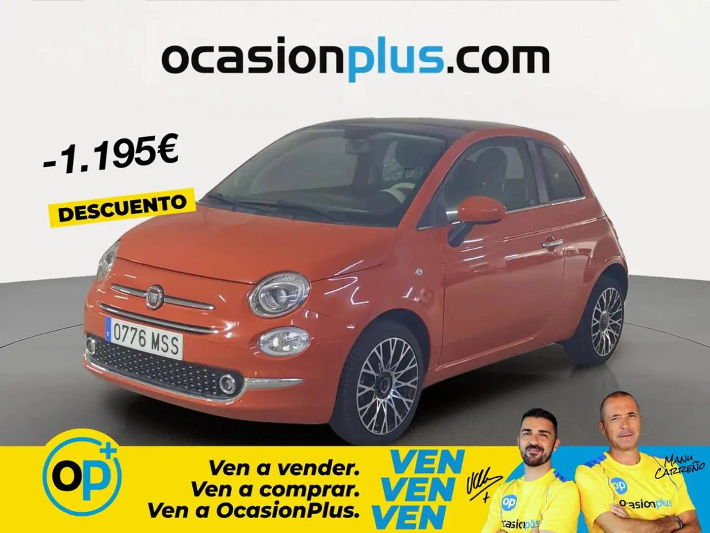 Fiat 500 1.0 Hybrid Dolcevita 52kW Naranja - 1