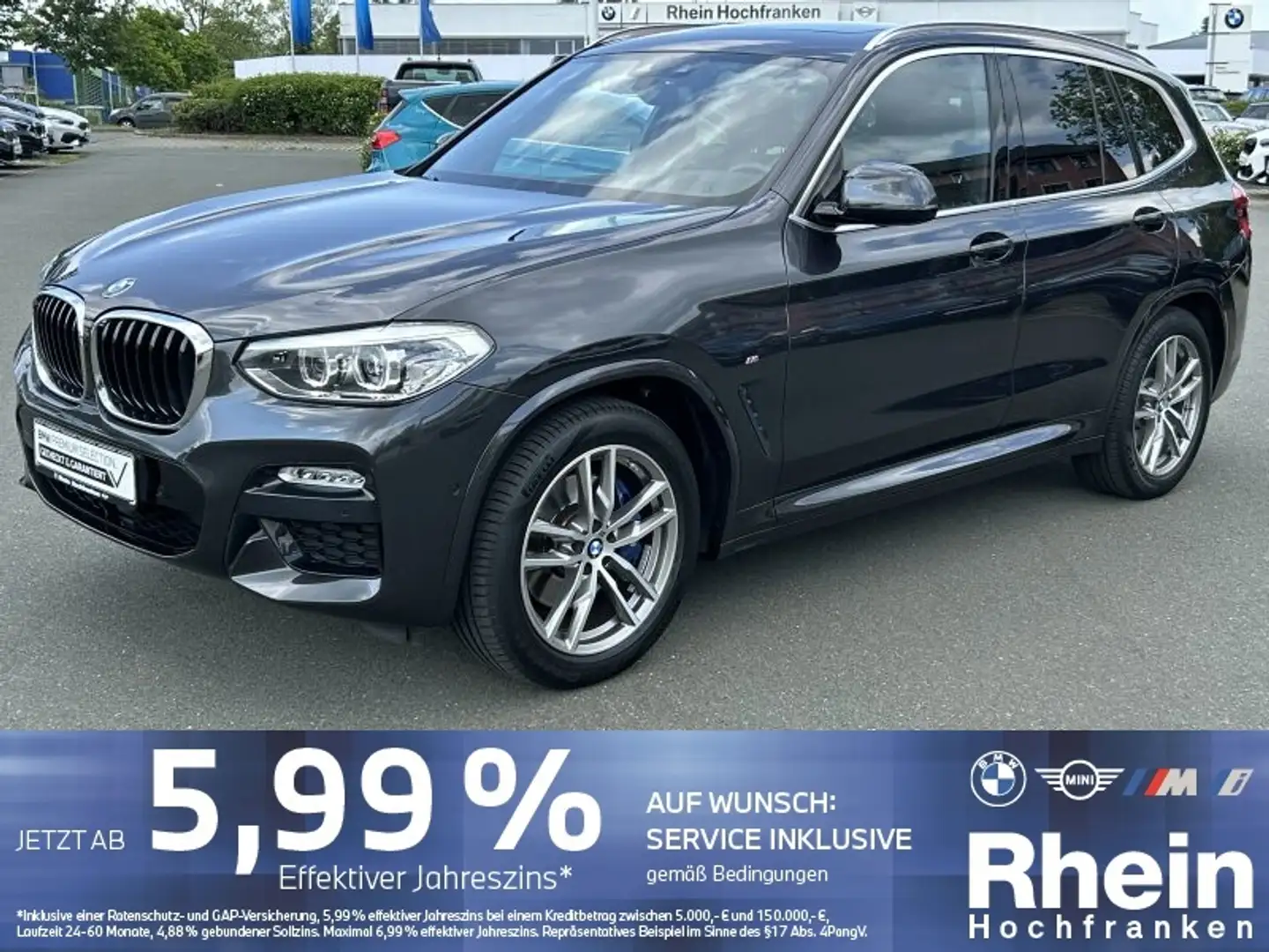 BMW X3 xDrive30i M Sport NAVI ACC HUD AHK PANO 4xSHZ Grijs - 1