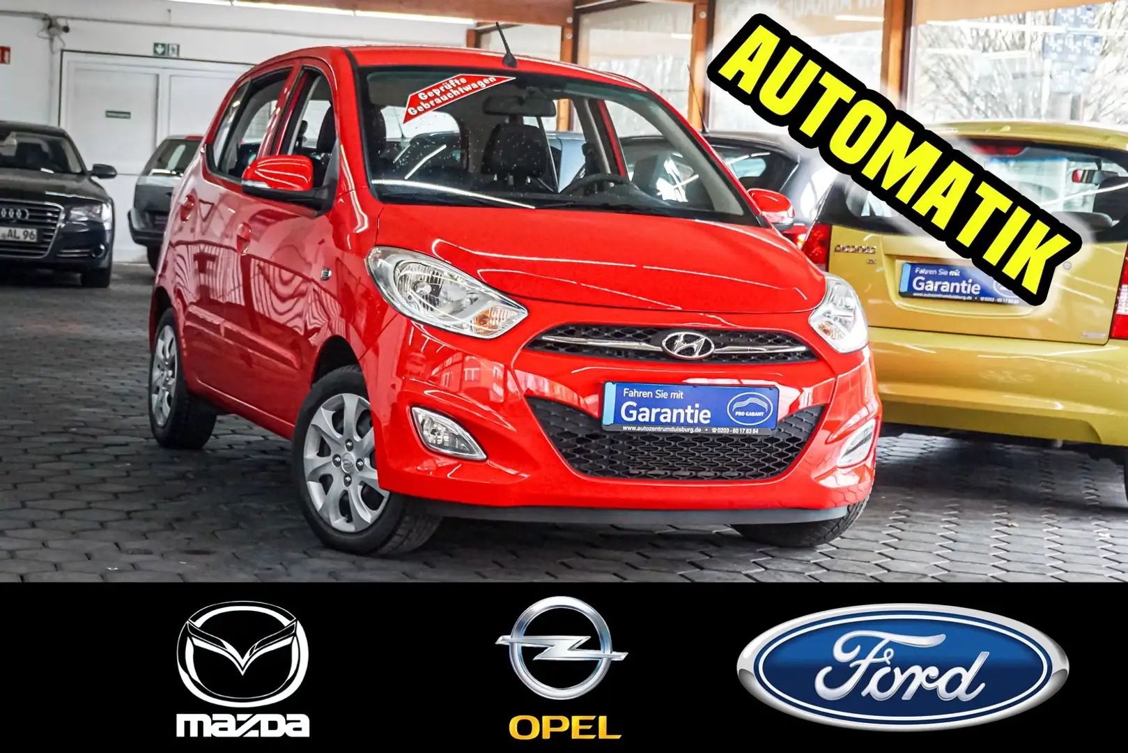 Hyundai i10 1.1 Automatik Klimaanlage 37.000 Km Červená - 1