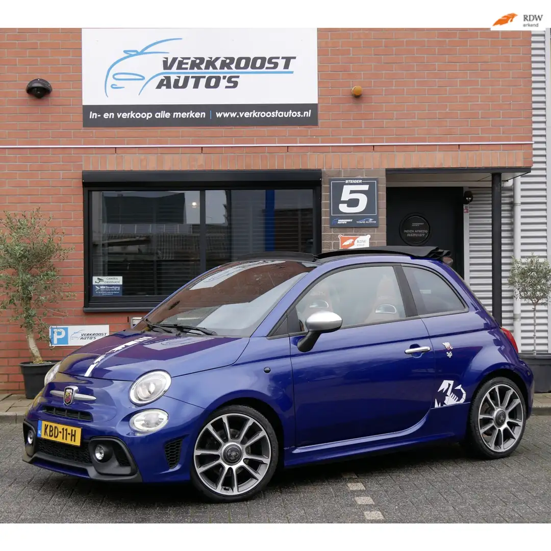 Fiat 500C 1.4 T-Jet Abarth.595 Turismo.automaat.editon.leer. Blau - 1