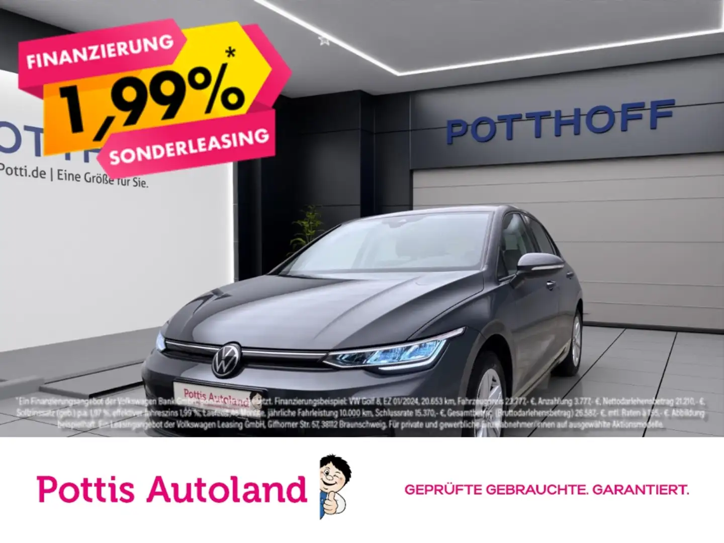 Volkswagen Golf 1.5 TSI LIFE NAVI AHK PDC SITZHZG Grau - 1