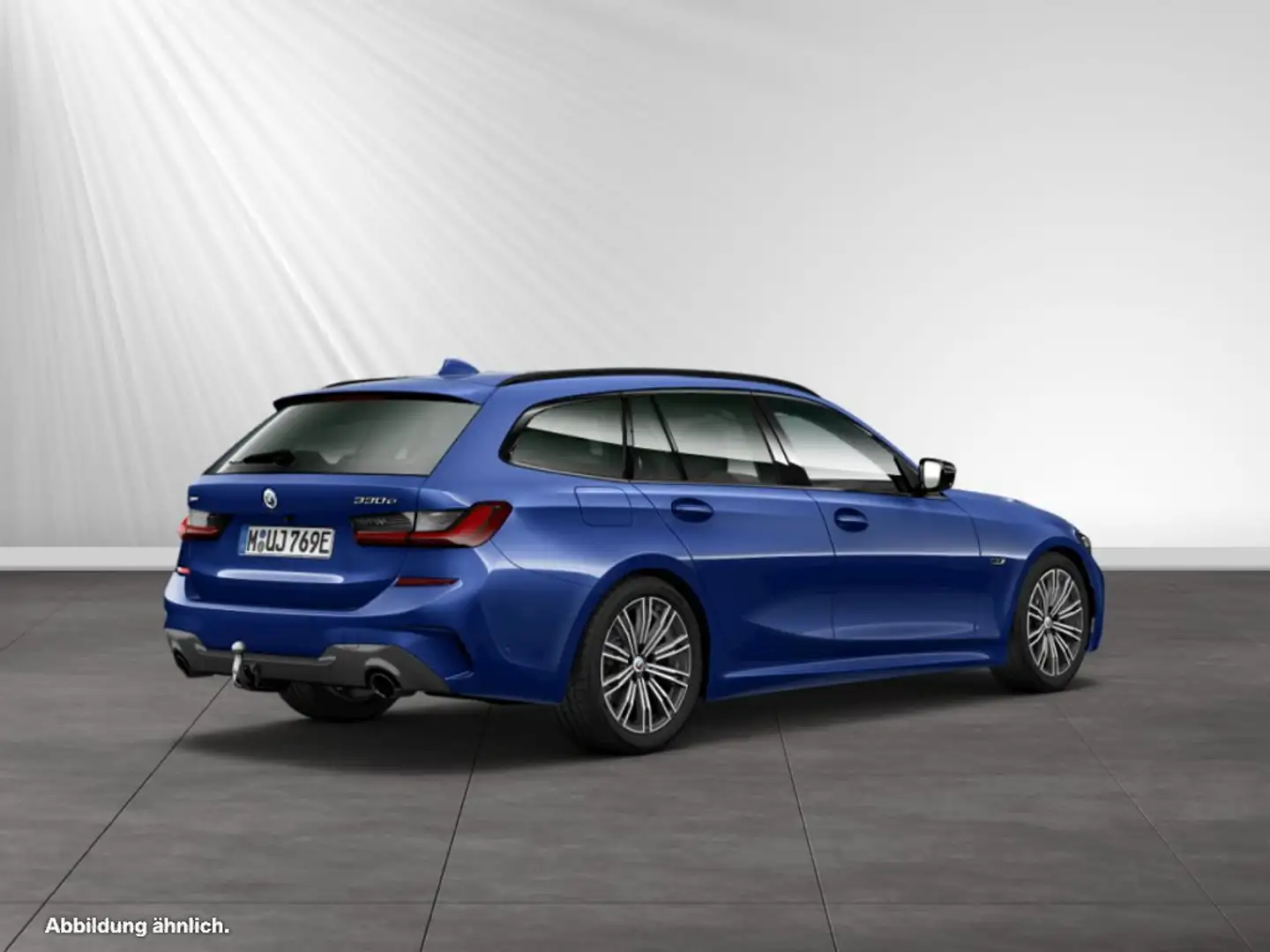 BMW 330 e xDrive Touring M Sport AHK Pano Memory Laser HUD Bleu - 2
