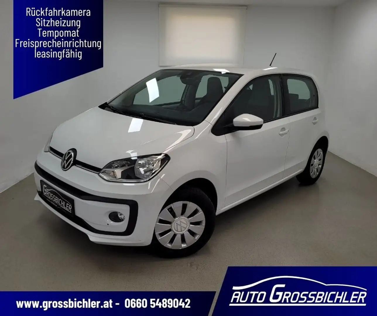 Volkswagen up! 1.0 (EURO 6d) leasingfähig, erstbesitz Weiß - 1