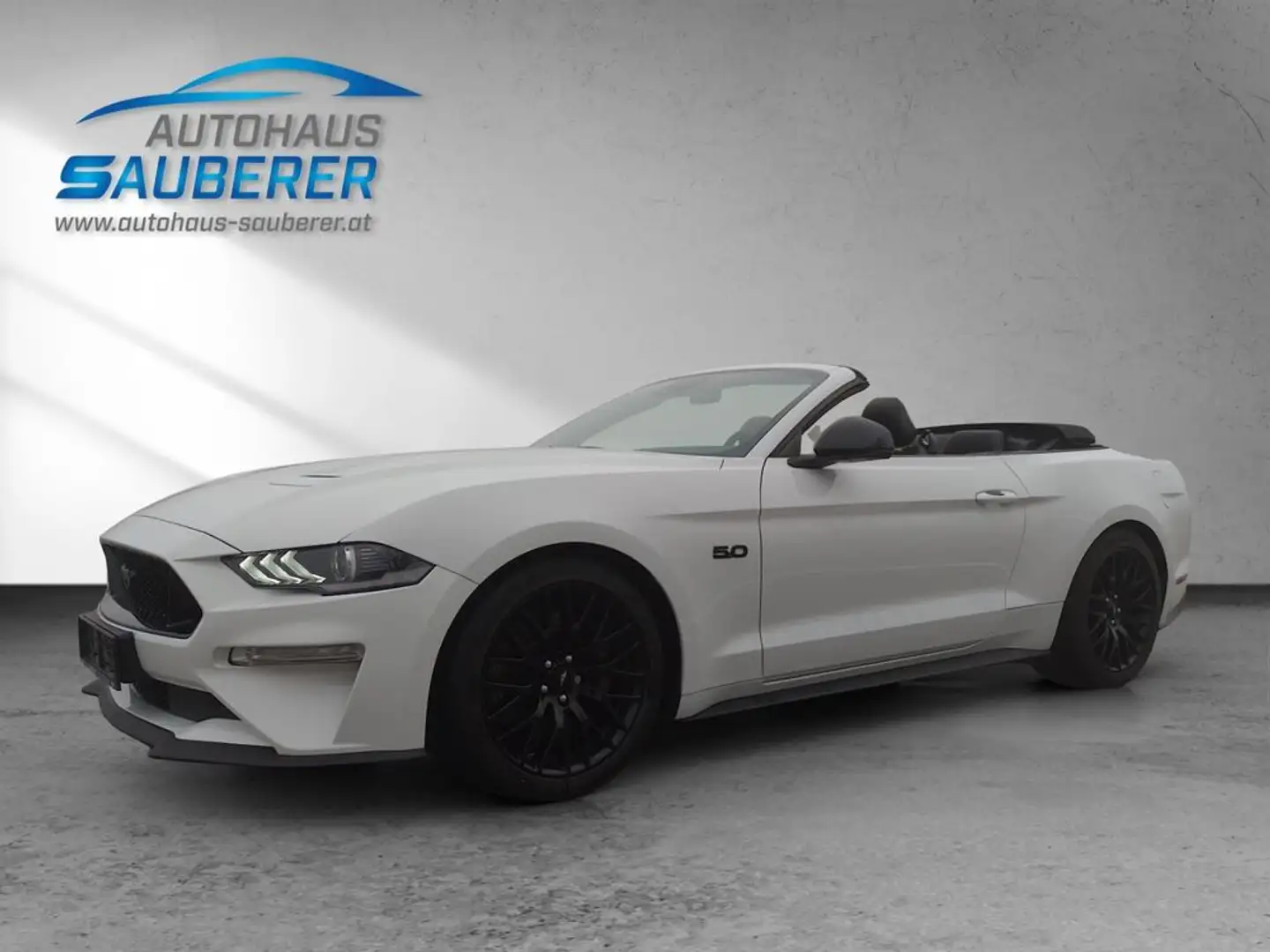 Ford Mustang CABRIO 5,0 V8 GT // PRIVAT-VERKAUF // Blanc - 1
