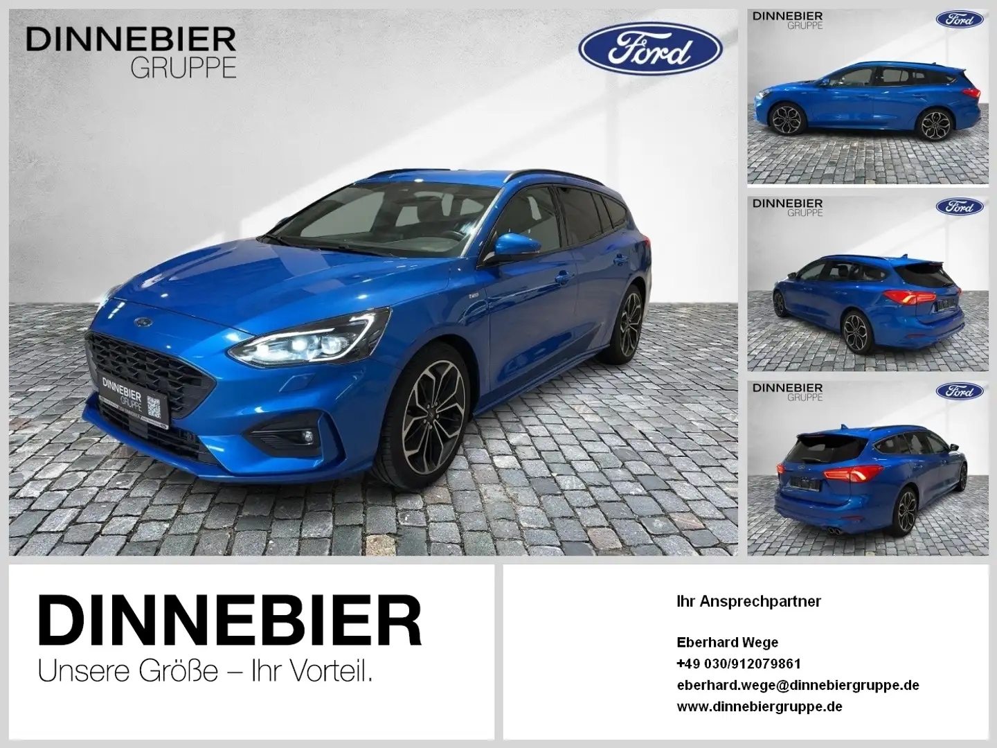 Ford Focus ST-Line ACC+CAM+LED+Navi+ACC+beh.Frontsch. Bleu - 1