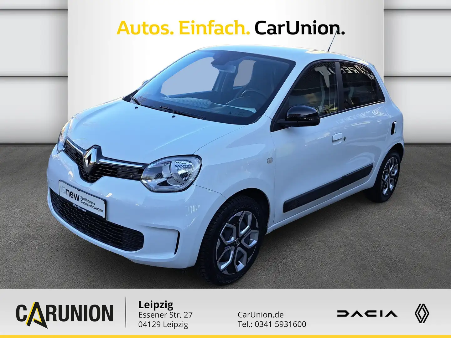 Renault Twingo SCe 65 Equilibre Klimaautmatik, Radio Weiß - 1