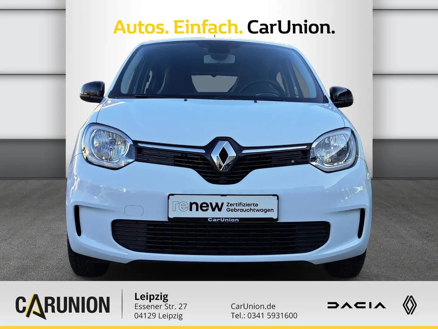 Renault Twingo SCe 65 Equilibre Klimaautmatik, Radio Weiß - 2