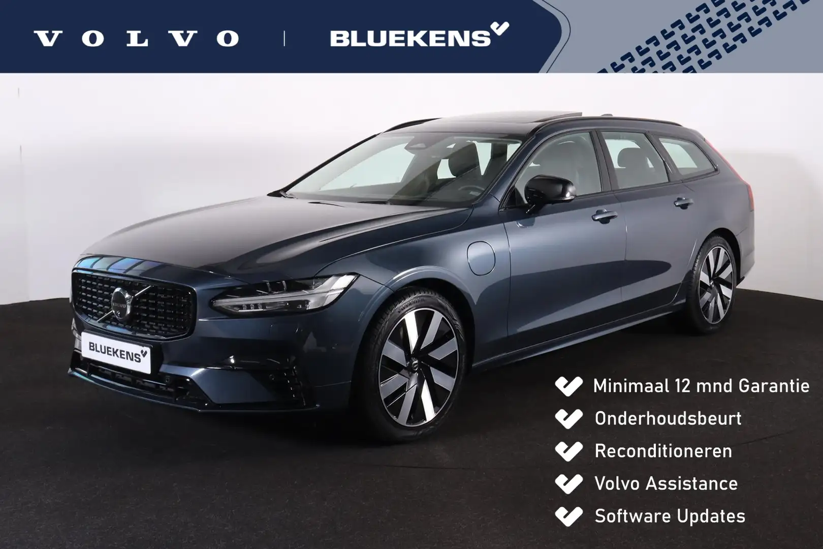 Volvo V90 T6 Recharge AWD Ultra Dark - Panorama/schuifdak - Blauw - 1