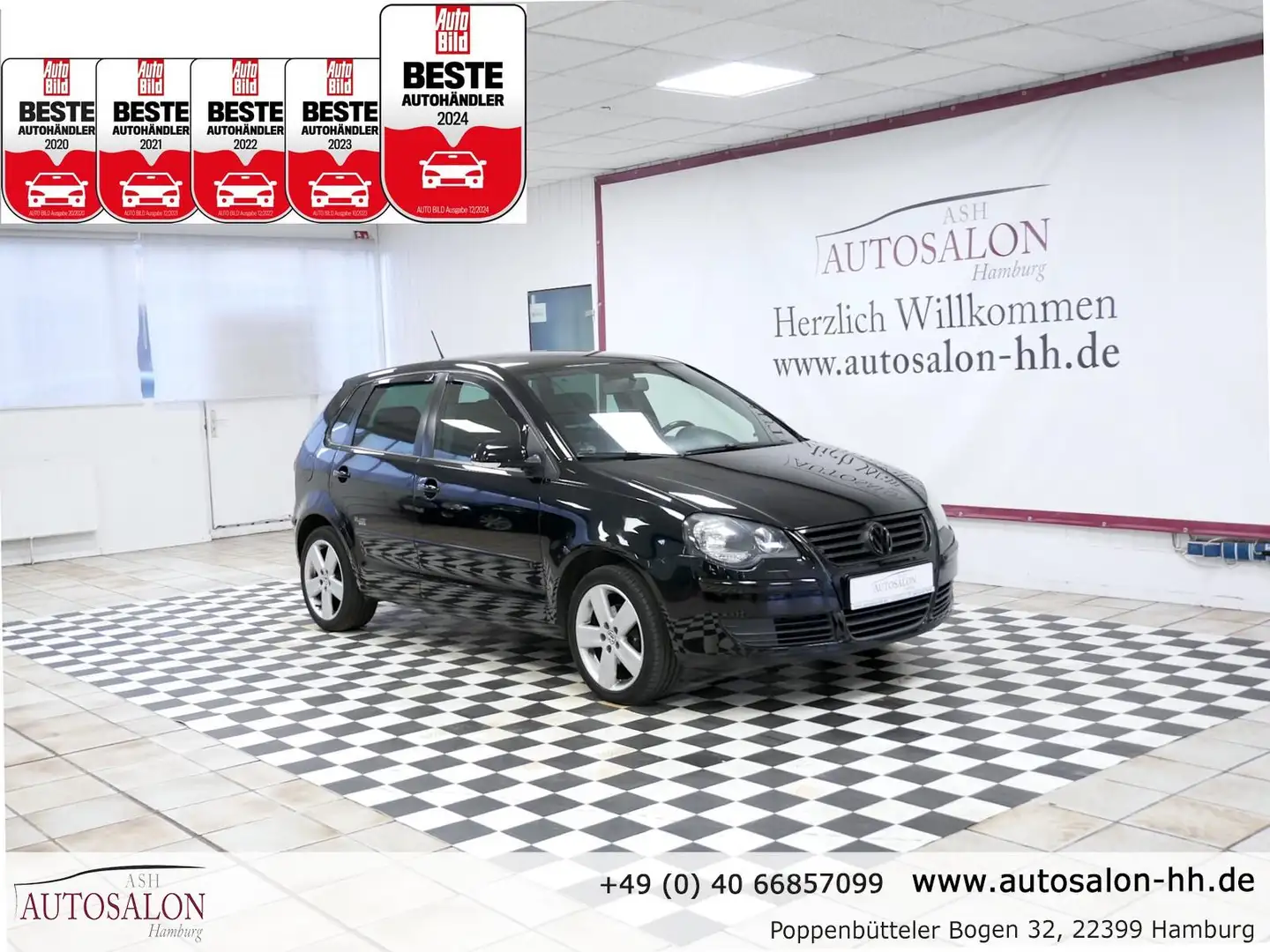 Volkswagen Polo IV Black Edition*1Vorb*Teil.Serviceg.*Klima*LM-Fel Schwarz - 1