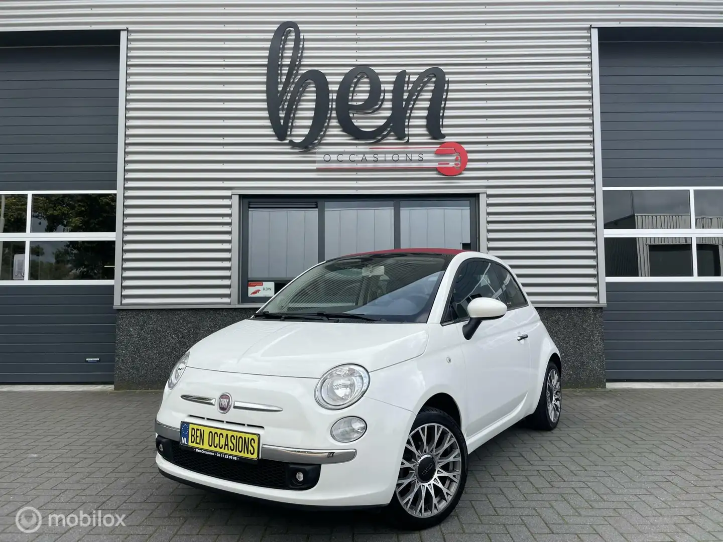 Fiat 500C 1.2 Lounge Cabrio Airco TOPSTAAT!!! Wit - 1