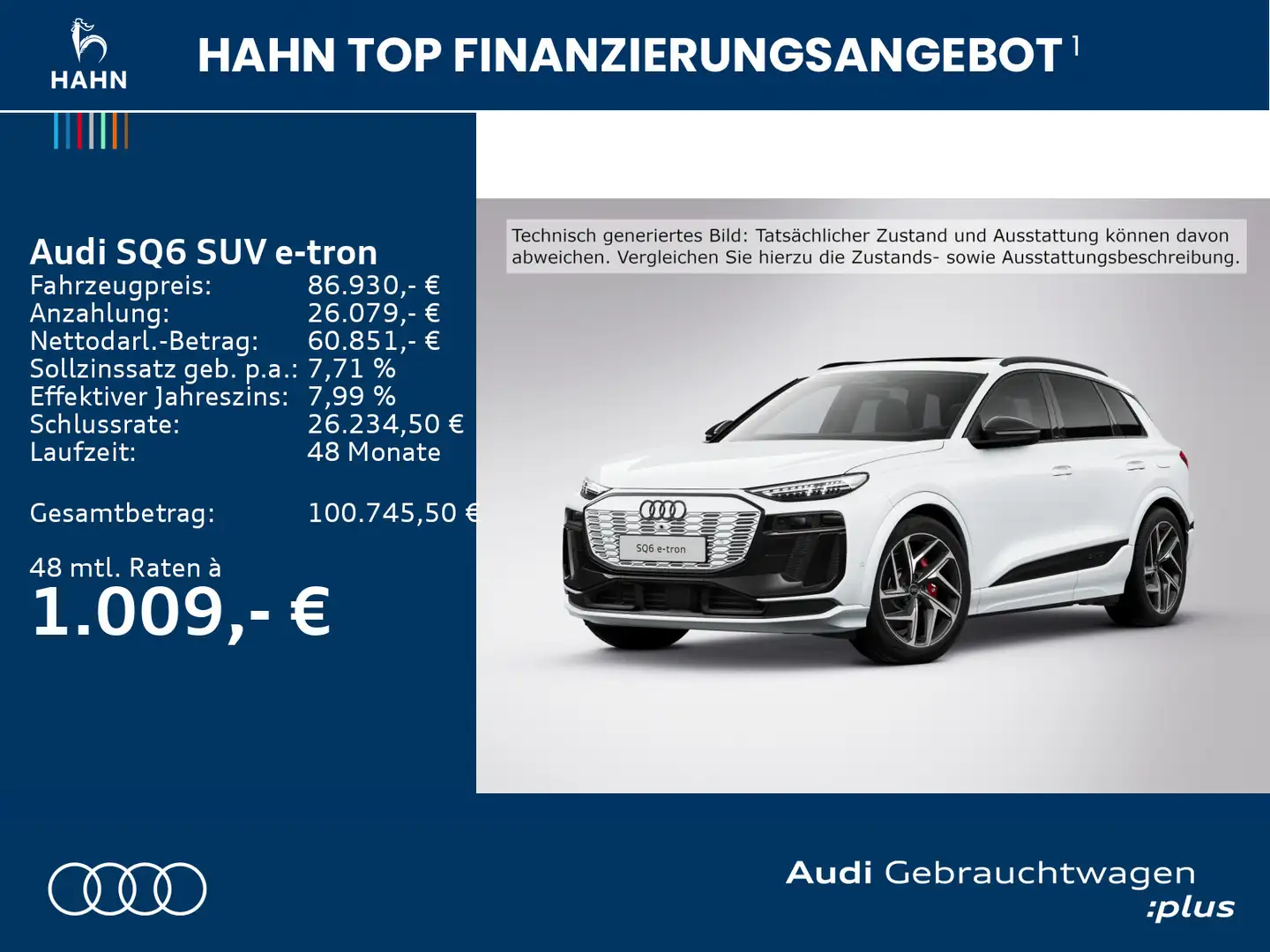 Audi SQ6 e-tron SQ6 e-tron quattro Matrix Pano HUD B&O 360° AHK Weiß - 2