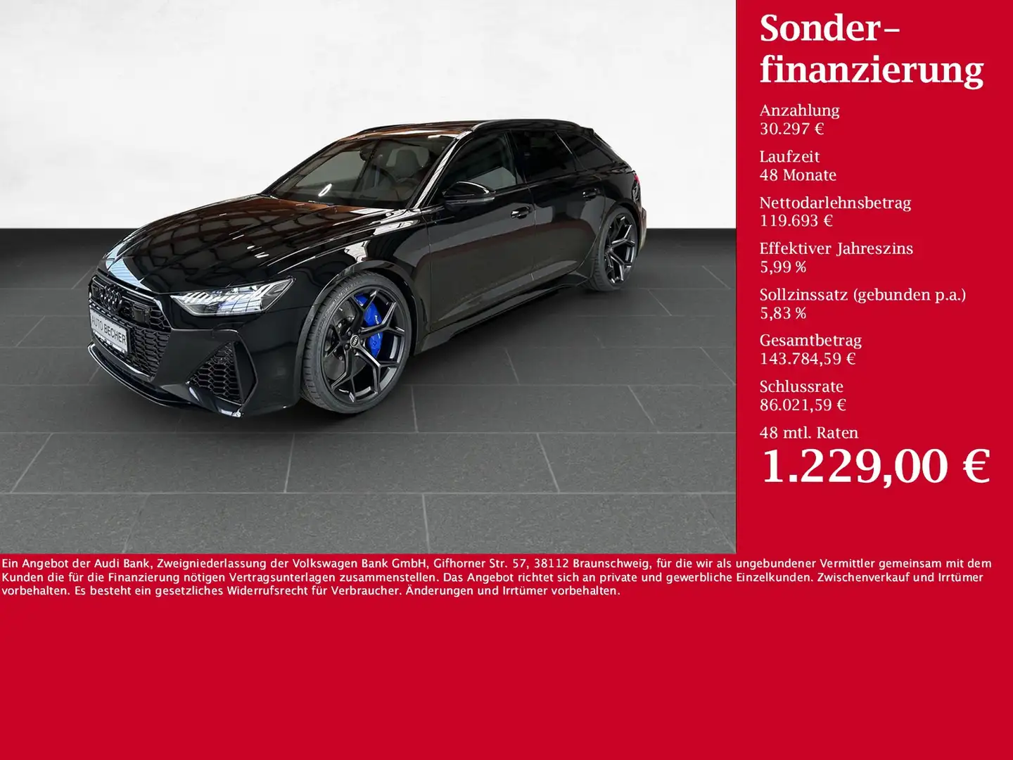 Audi RS6 RS 6 Avant performance tiptronic /AHK/Standhz Noir - 1