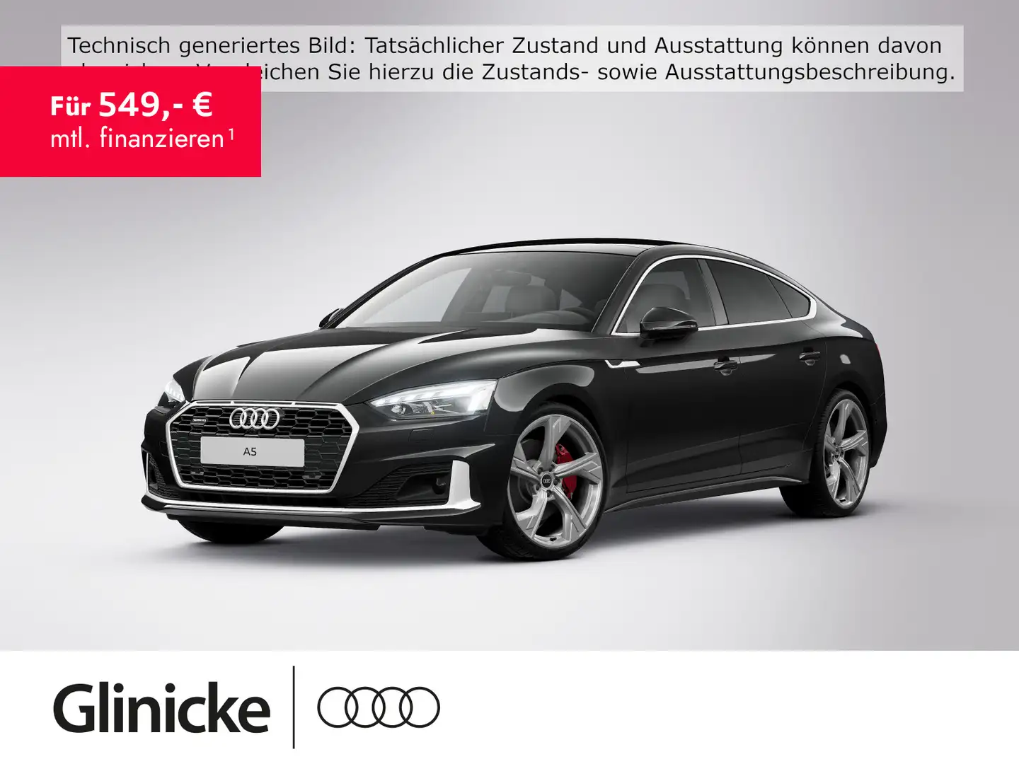 Audi A5 45 TFSI quattro Schwarz - 1