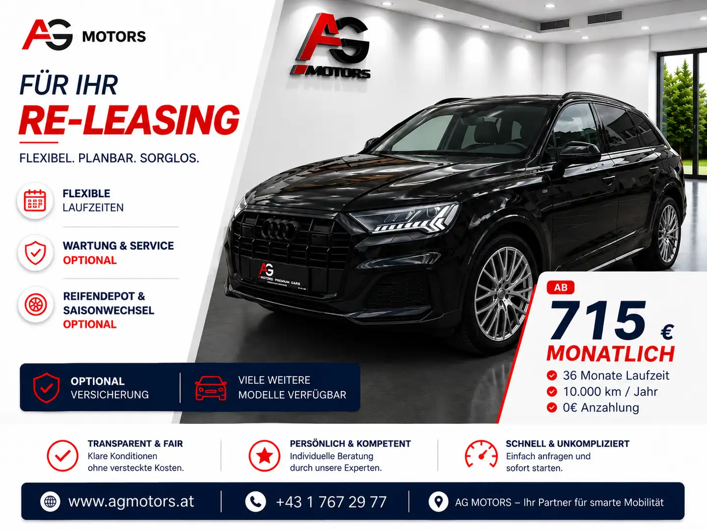 Audi Q7 45 TDI S-line quattro Tiptronic Schwarz - 1