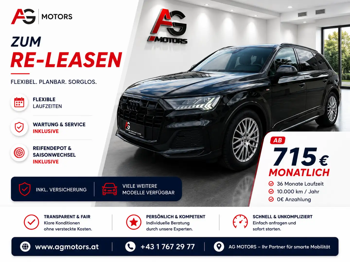 Audi Q7 45 TDI S-line quattro Tiptronic Schwarz - 1
