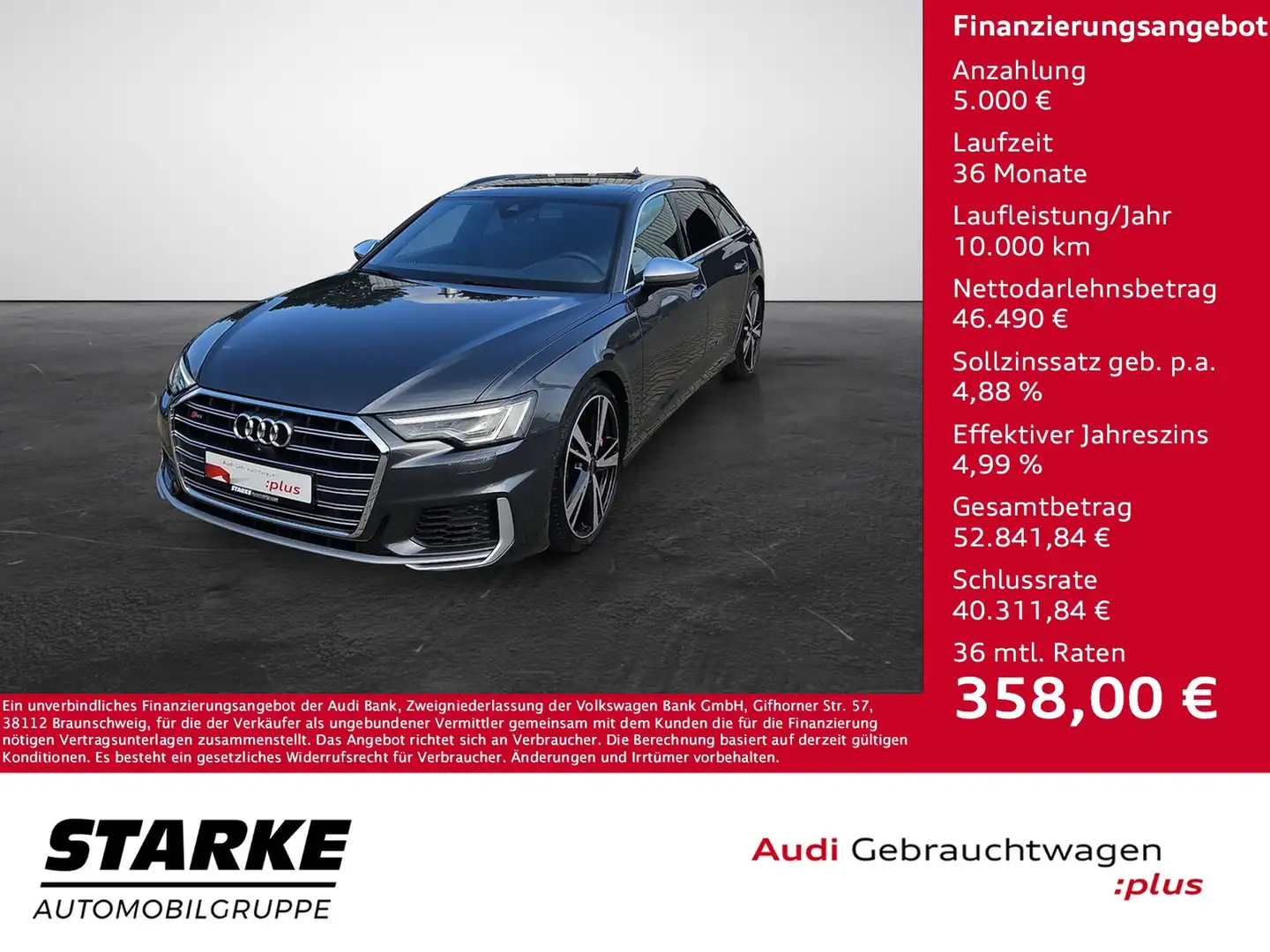 Audi S6 Avant TDI tiptronic quattro Navi plus Matrix B&... Grau - 1