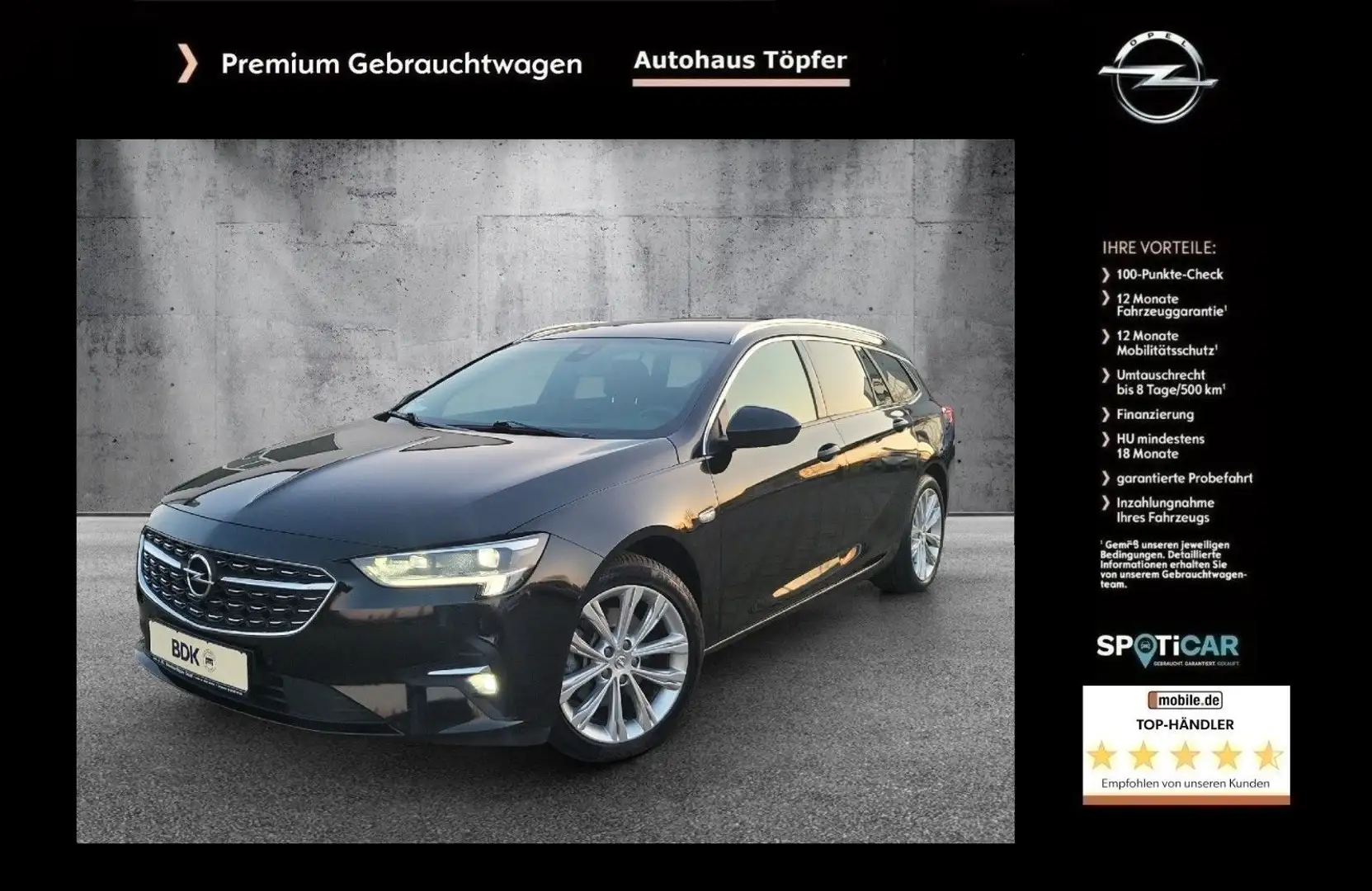 Opel Insignia B ST Premium"Elegance"aus 1Hand/GS-Line Zwart - 1