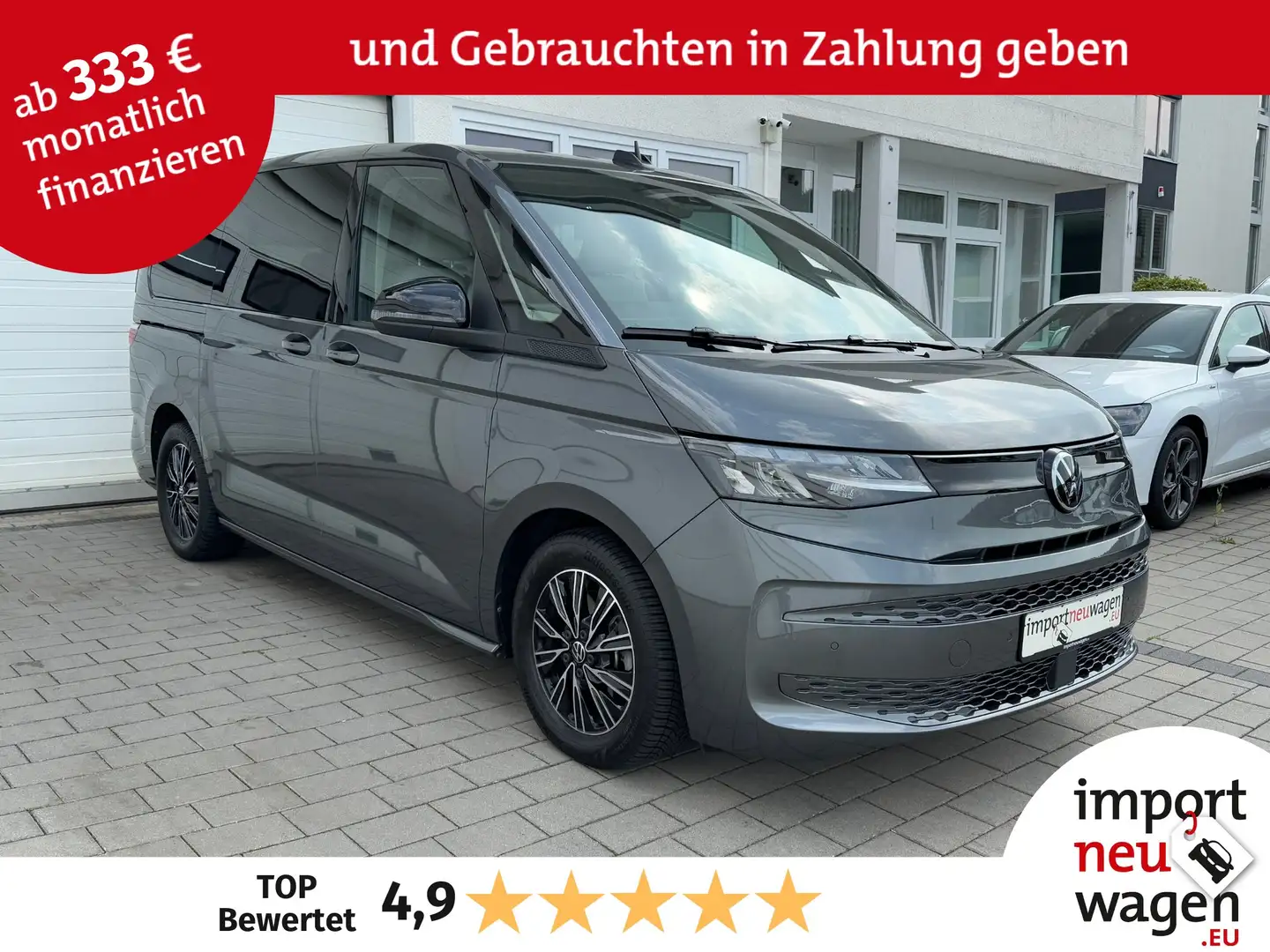 Volkswagen T7 Multivan Lang 2.0 TDI AHK+Kamera+Tisch+Vis-a-Vis uvm! Gri - 1