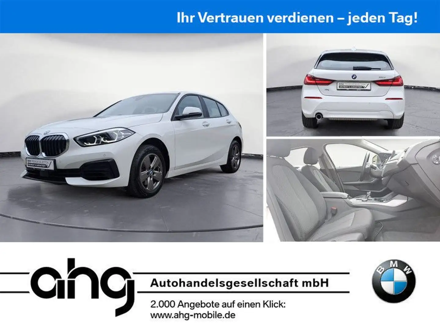 BMW 116 i LED Autom Lenkradheiz Navi Klimaaut. PDC Au Weiß - 1