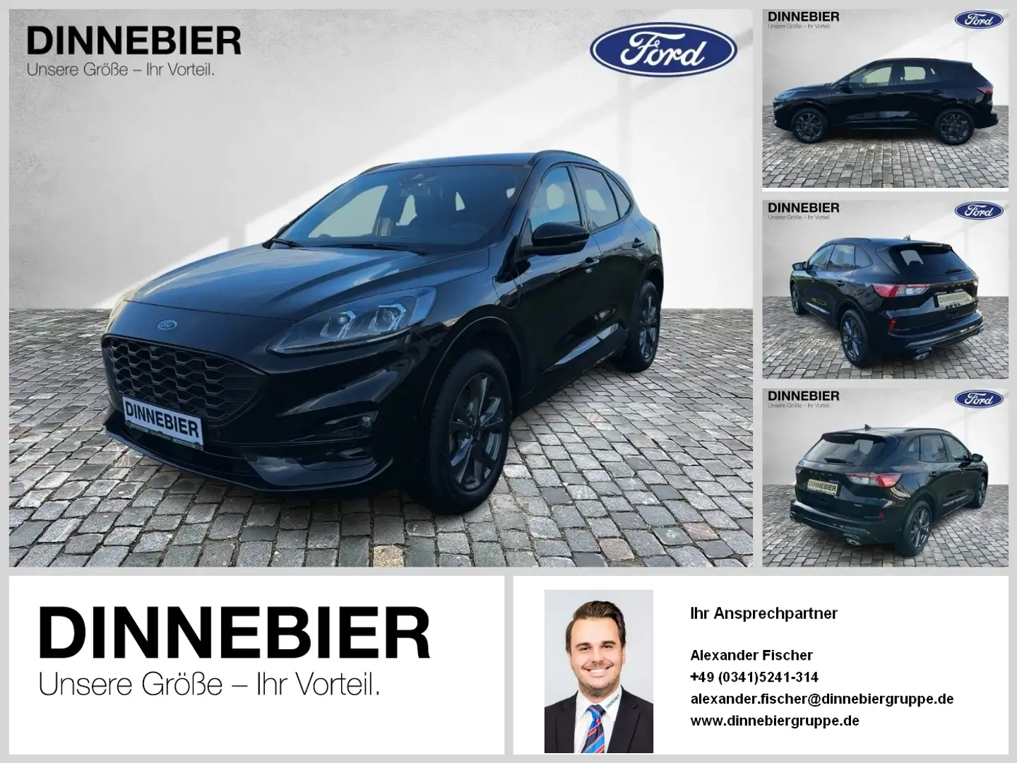 Ford Kuga ST-LINE X AHK+FRONT + HECKKAMERA+HEADUP Schwarz - 1