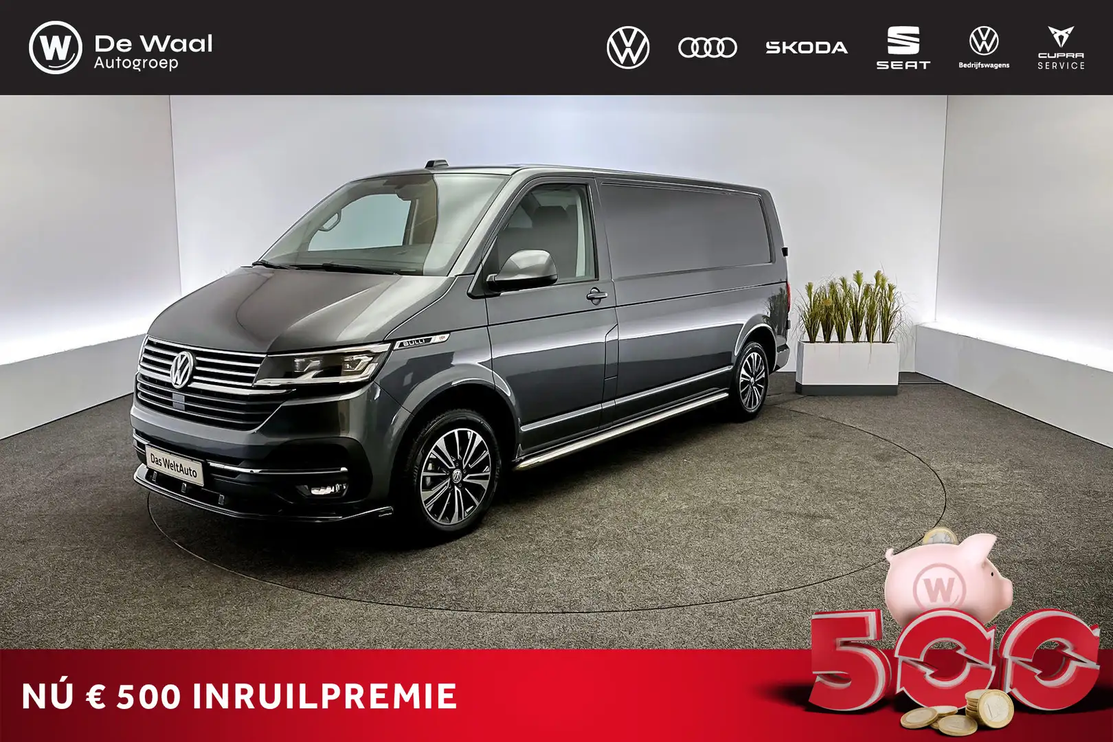Volkswagen T6.1 Transporter 2.0 TDI 150pk DSG Bulli L2H1 28 | Led koplampen, T Grijs - 1