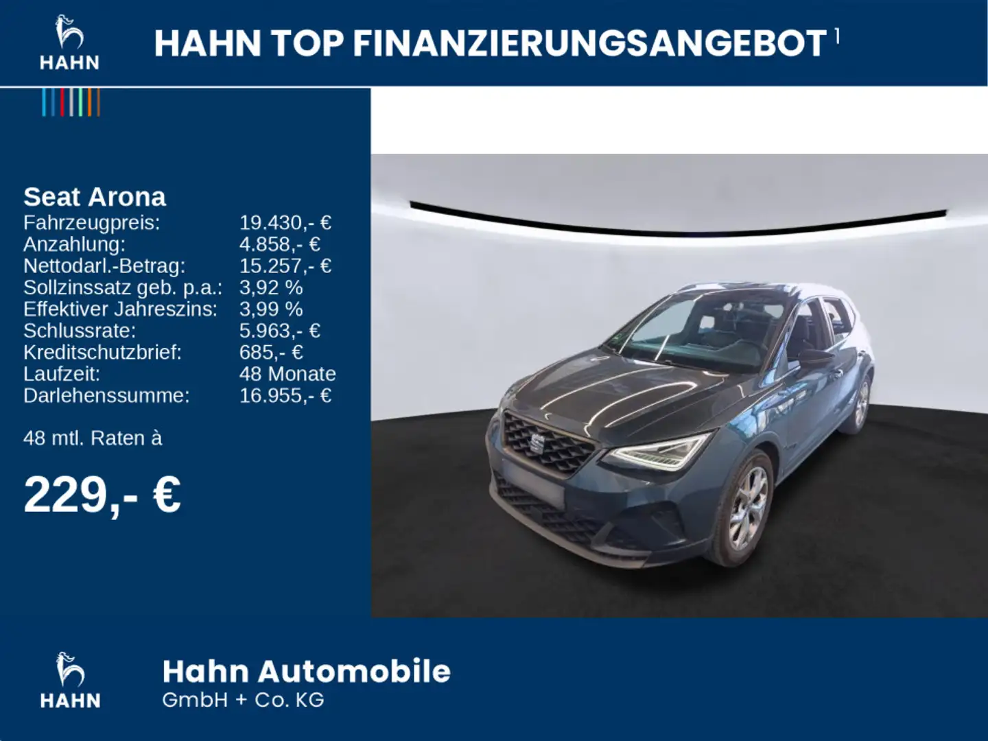 SEAT Arona 1.0TSI FR Bluetooth Cam GRA LED Navi Sitzh Grau - 2