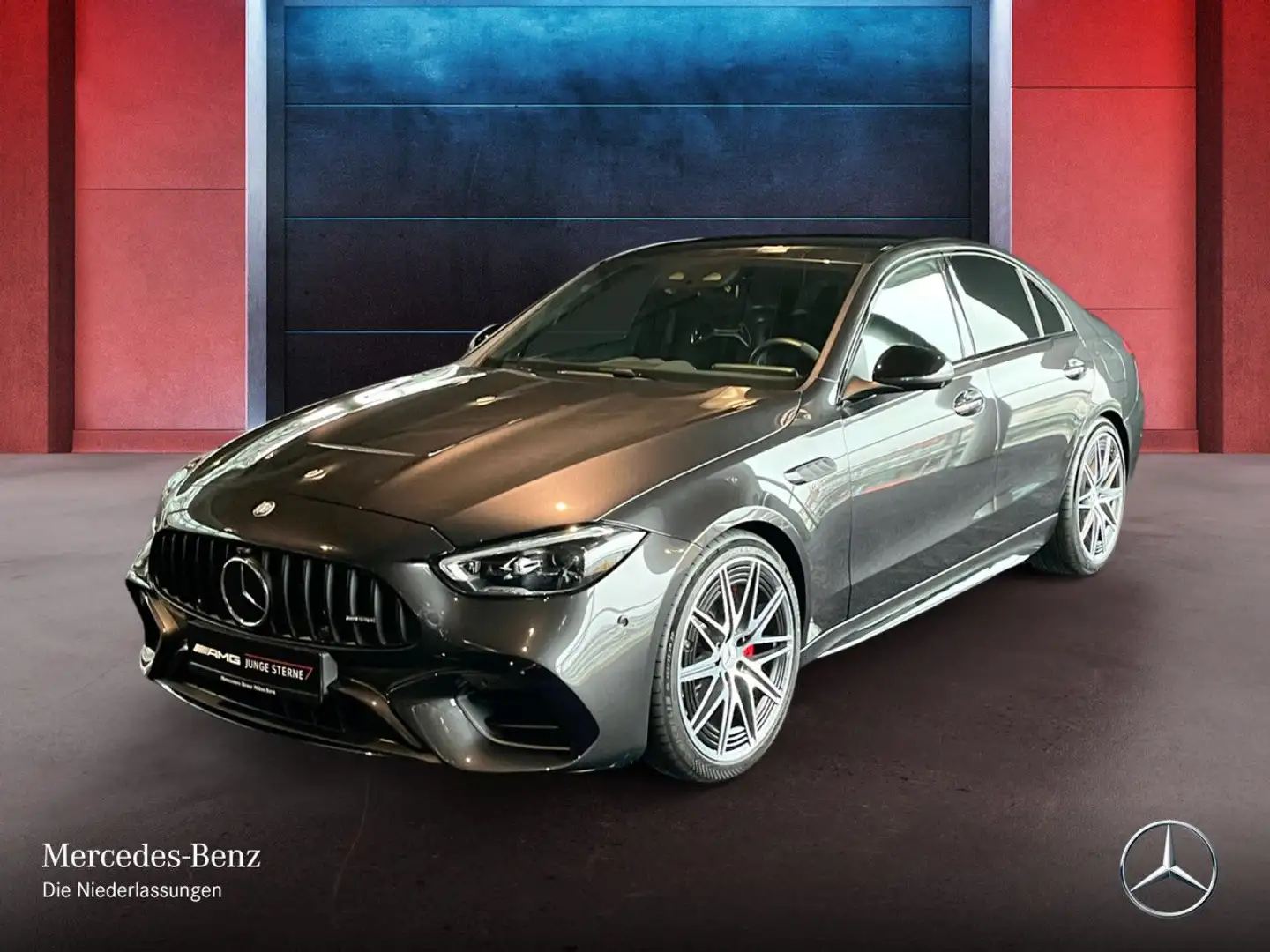 Mercedes-Benz C 63 AMG C 63 S E NIGHT+DRIVERS+360+AHK+BURMESTER+PERFSITZE Grau - 2
